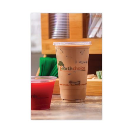 Pactiv Evergreen EarthChoice Compostable Cold Cup, 24 oz, Clear/Printed, PK580, 580PK YPLA24CEC